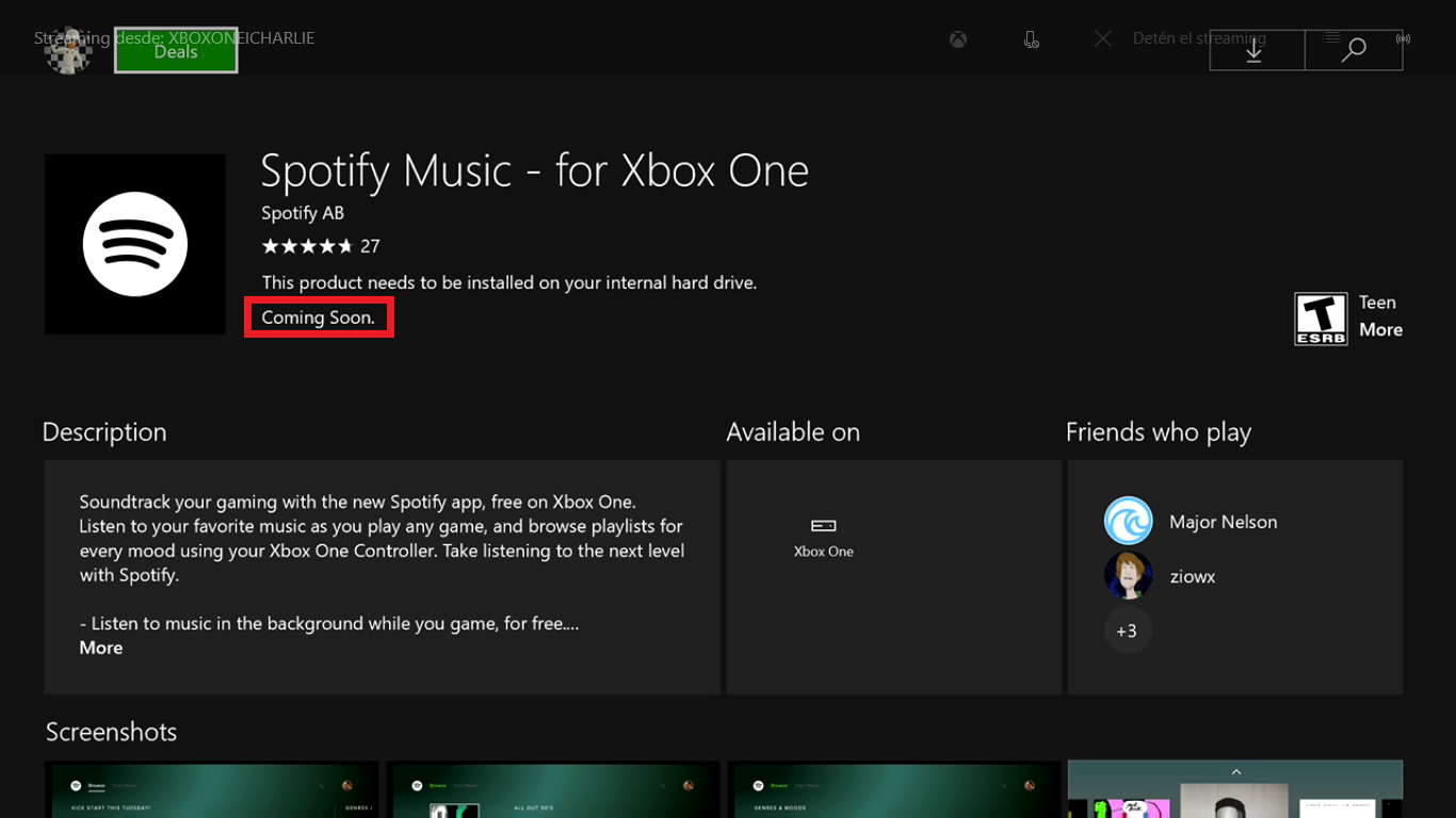 Spotify xbox offer sales