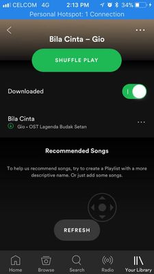 Can you download spotify on to my sync iphone