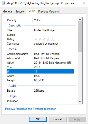 File properties