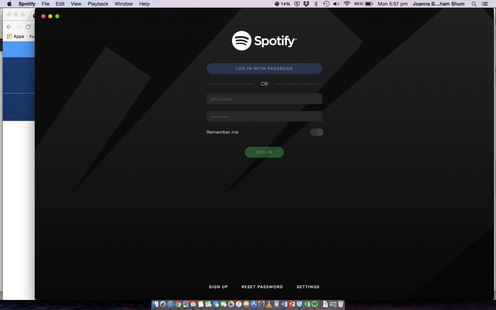 Can't login to mac spotify app - The Spotify Community