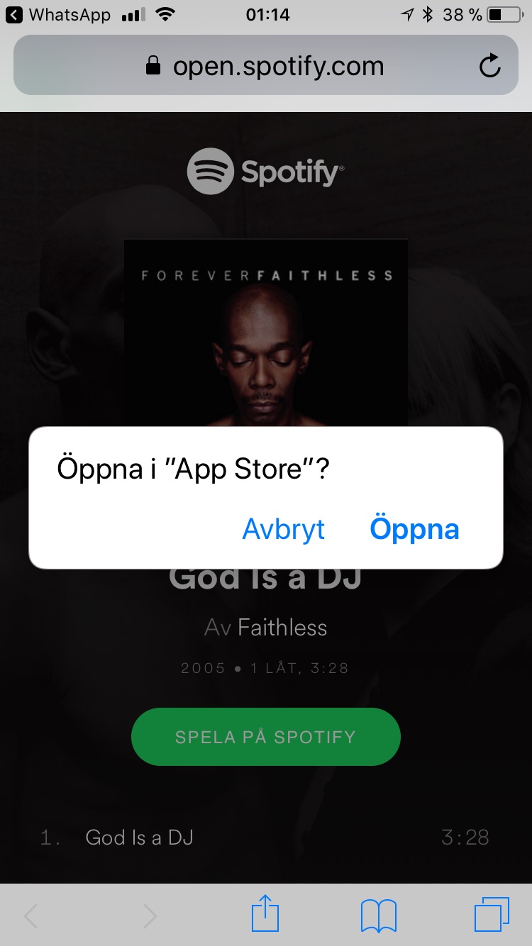 Spotify links don't open in the app