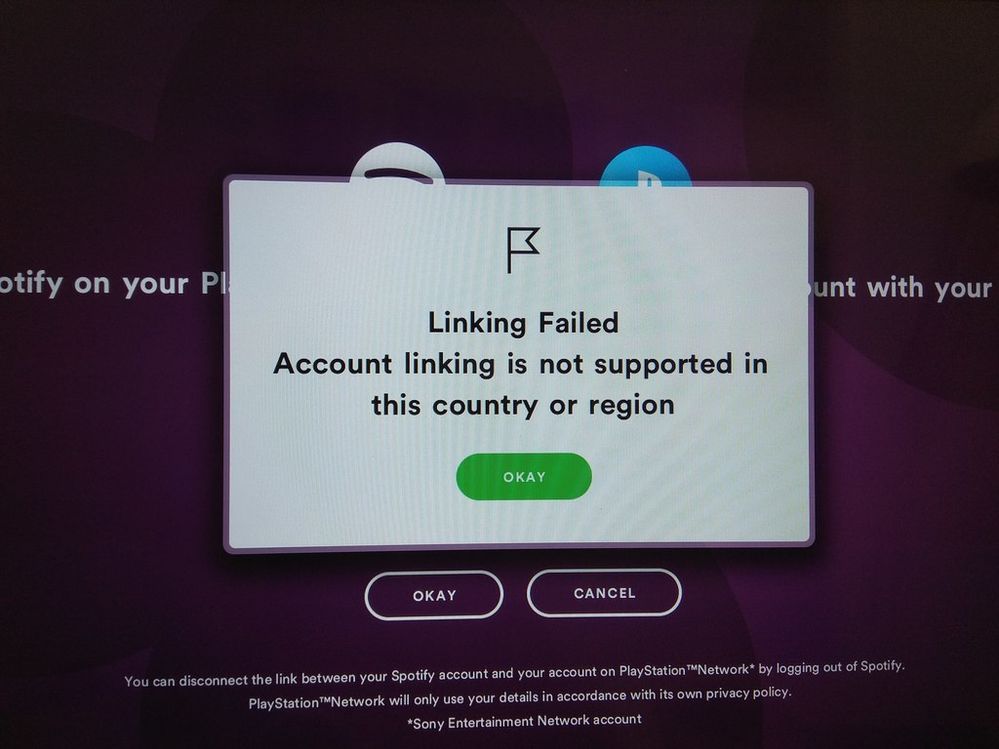 why i can not link my account to my playstation ac... - The Spotify  Community