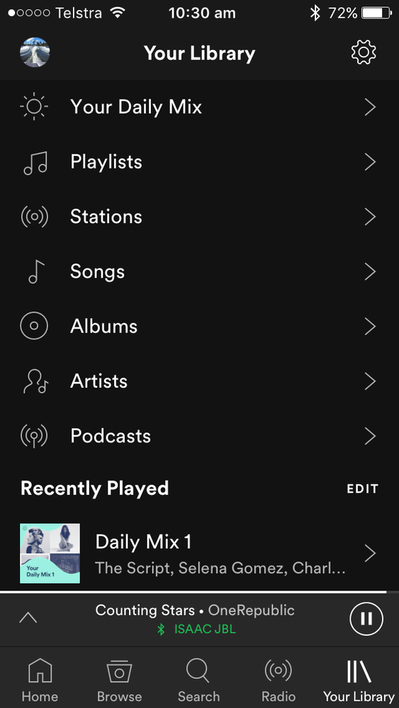 Can i still access my library on free spotify playlists