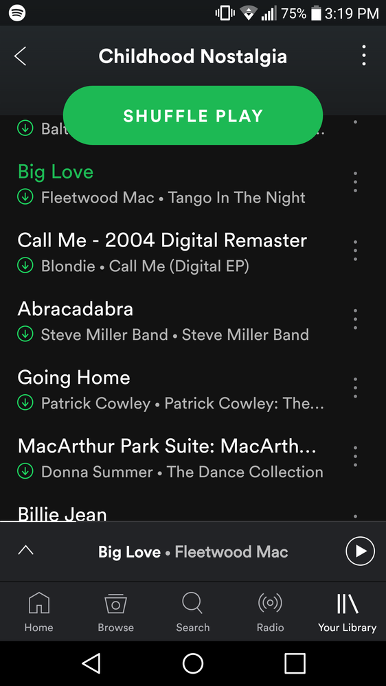 This is what the playlist looks  like