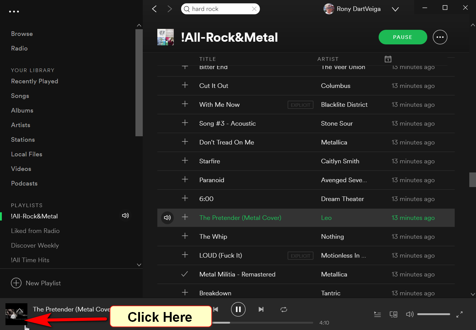 [Mobile] Remove current Song from Playlist The Spotify