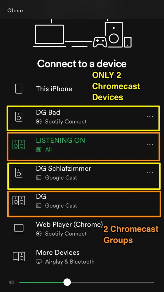 Chromecast] all devices listed in list - The Spotify
