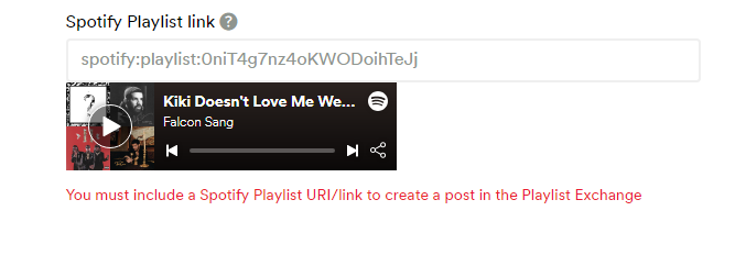 ERROR: Can't Post Playlist - The Spotify Community