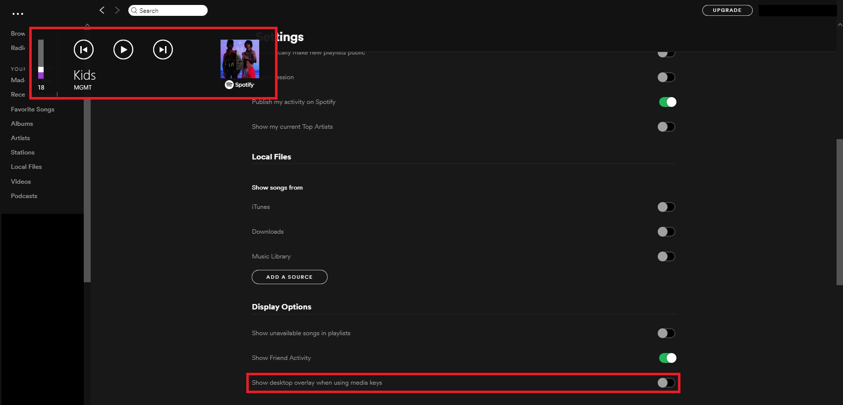 Desktop Overlay Problem for Windows App The Spotify Community