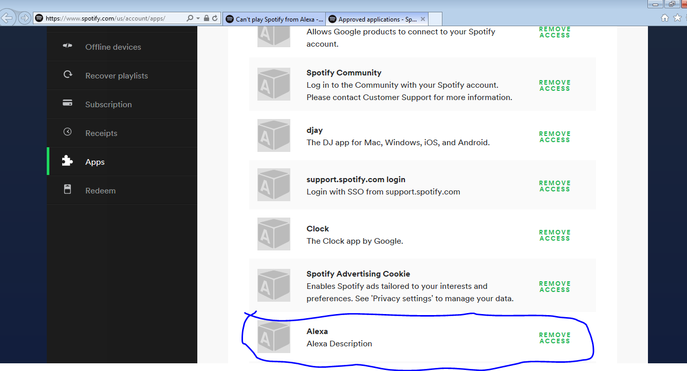 Solved: Can't play Spotify from Alexa - The Spotify Community