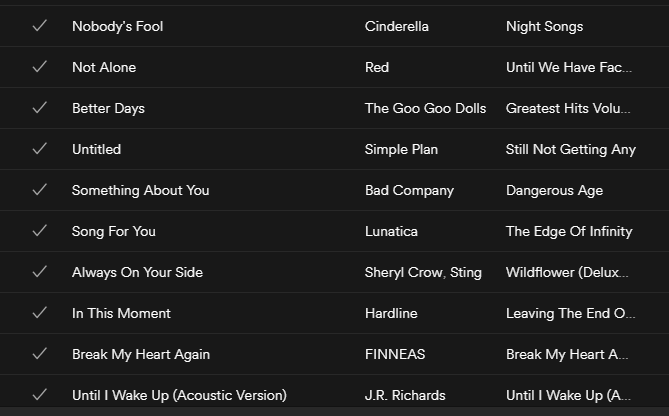 these are the favorite songs of my january playlist