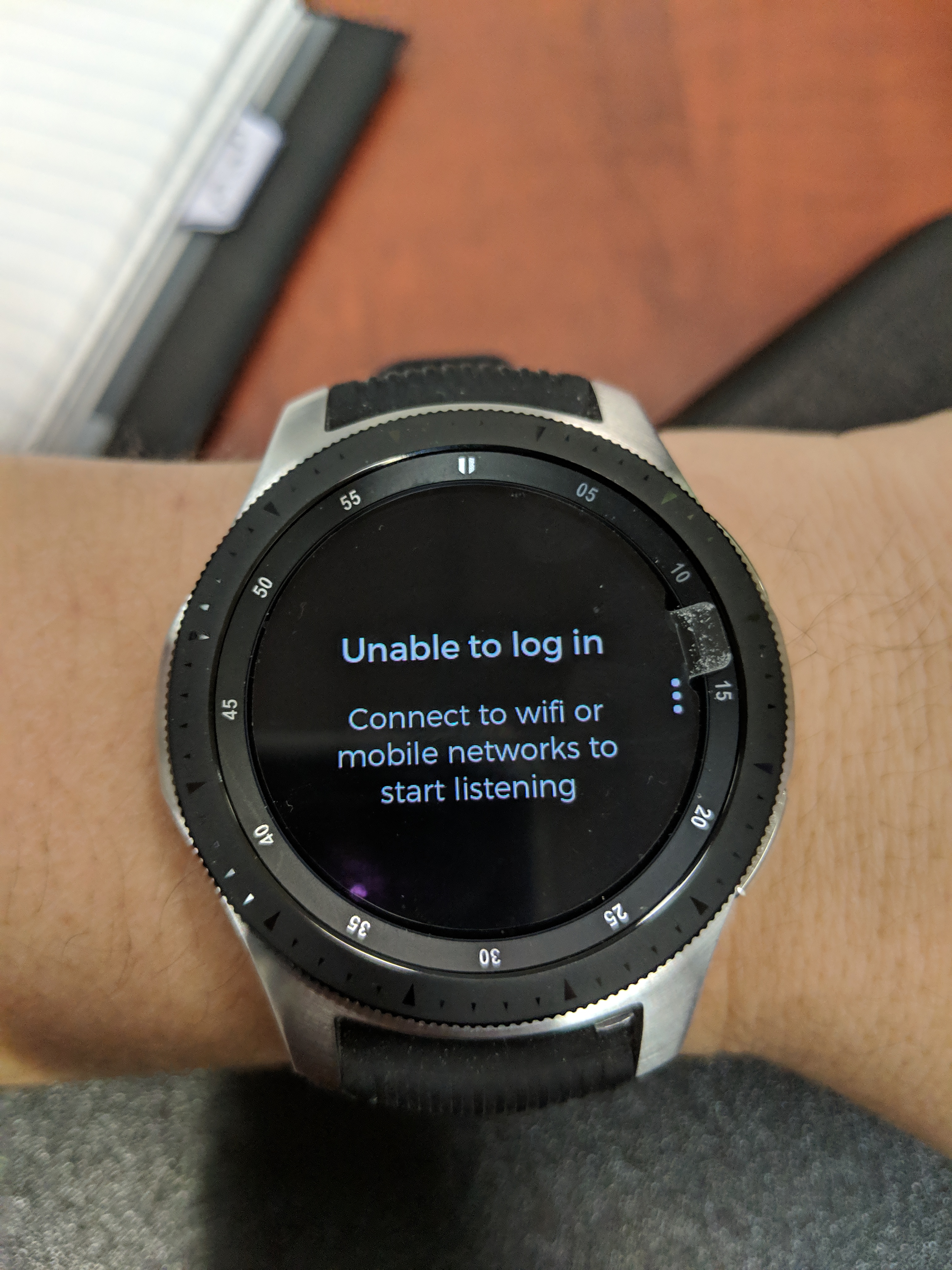Log in to Free Account on Galaxy Watch 