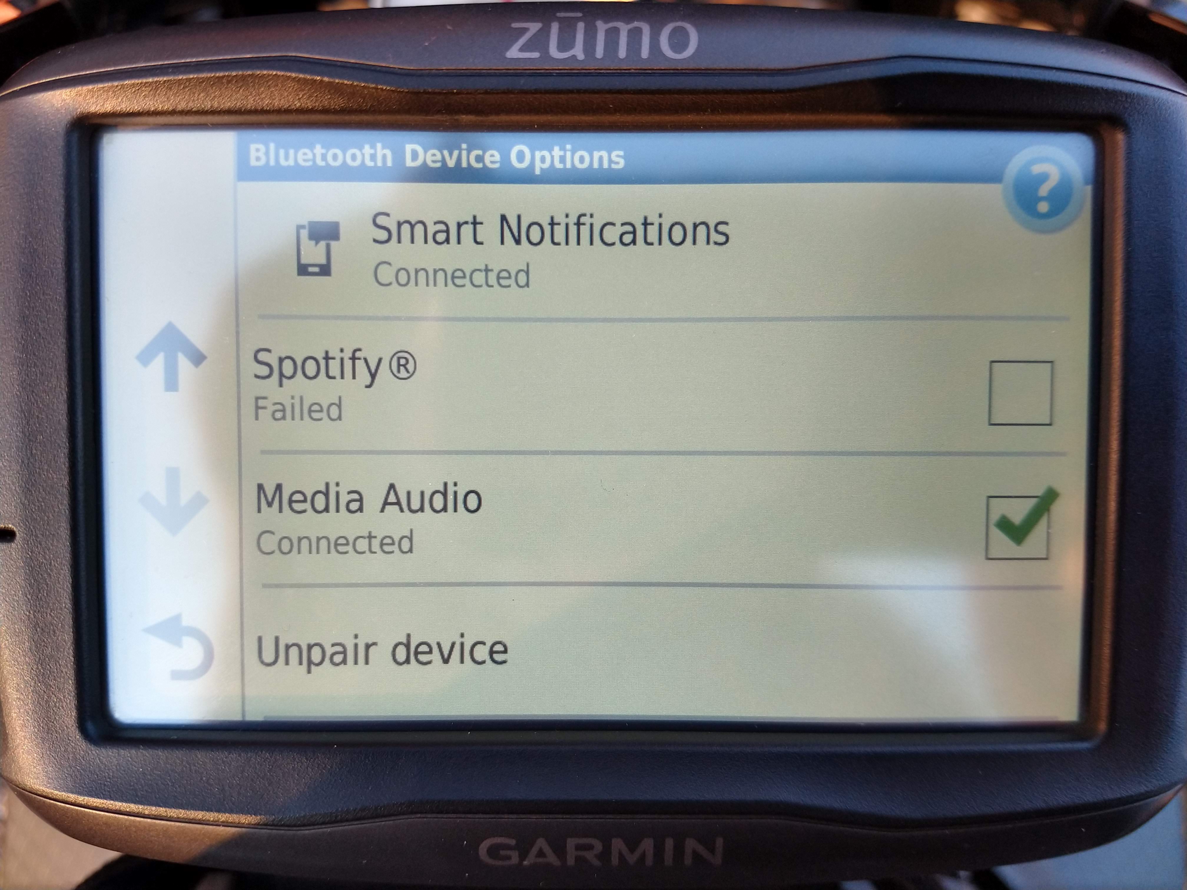 Garmin Zumo connection issue - The Spotify Community