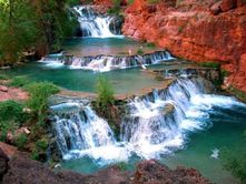 Keanu: ''This picture was taken in Havasupai Falls in Arizona. This falls in particular is called Beaver Falls.''